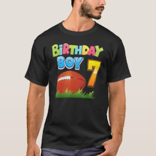 T-shirt Birthday Boy 7 Years 7th Birthday Football Pla