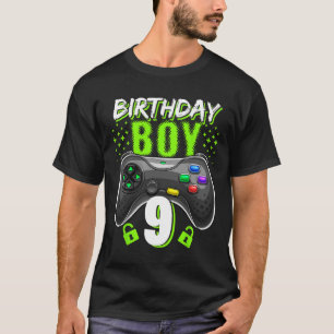T-shirt Birthday Boy 9 Video Game Controller Gamer 9th Bir