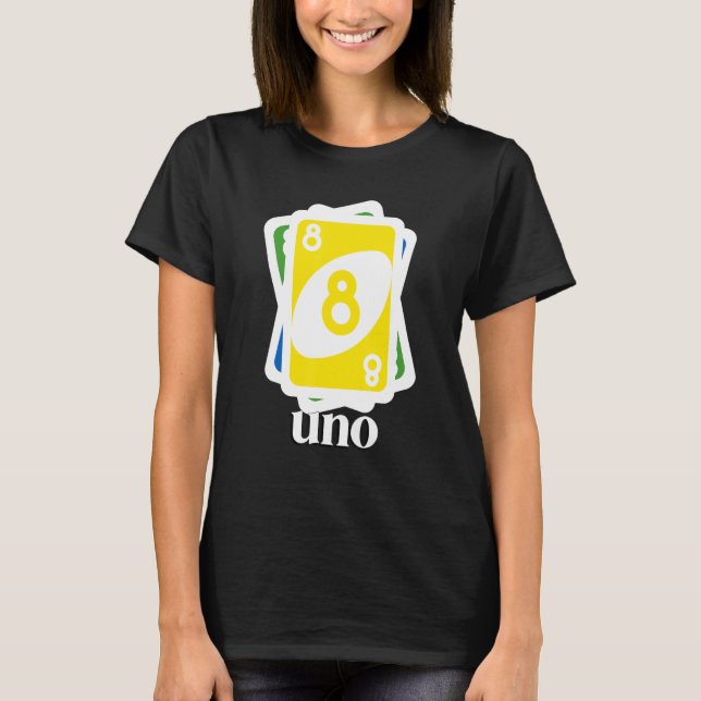 T-shirt Birthday Boy Girl 8th Uno Carte de jumelage Family (Devant)