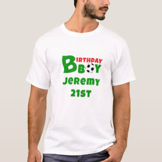 T-shirt Birthday Boy T-Shirt, Soccer Fan, Personalized