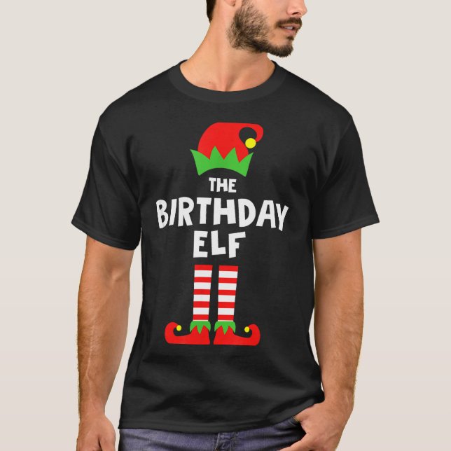 T-shirt Birthday Elf Matching Group Family Holiday Christm (Devant)