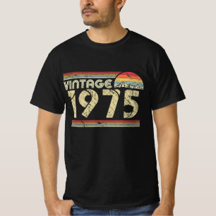 T-shirt Birthday Gift Shirt Classic Vintage 1975 , Happy B