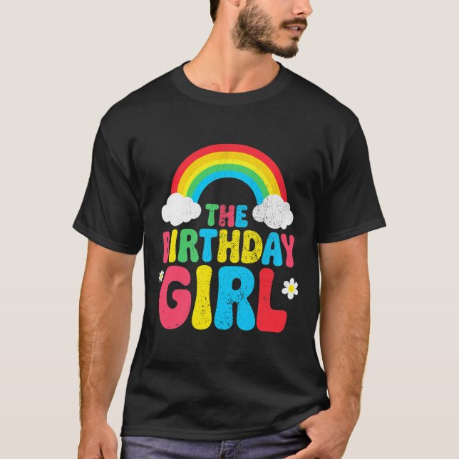 T-shirt Birthday Girl 2nd 3rd 4th 5th 6th 7th 8th 9th Girl (Devant)