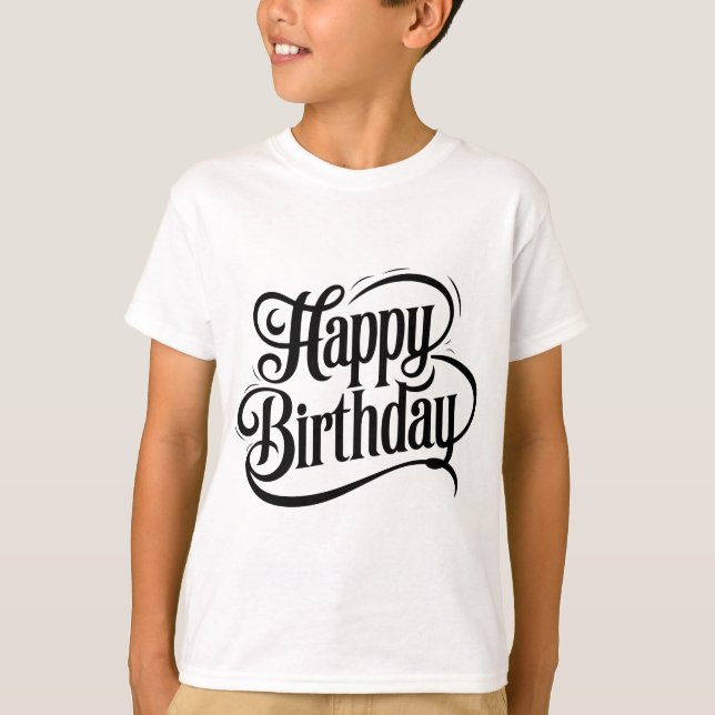T-shirt Birthday Typography Sayings (Devant)