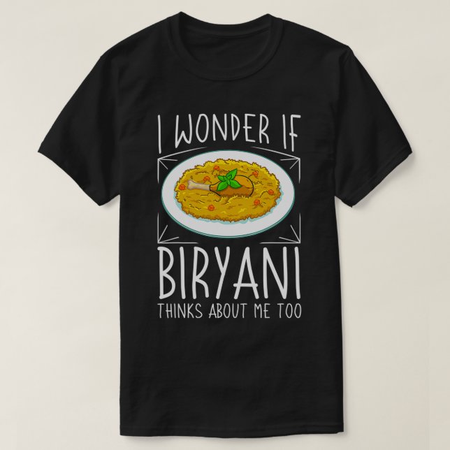 T-shirt Biryani Gift Pakistani Food Chicken Dum Pot  (Design devant)
