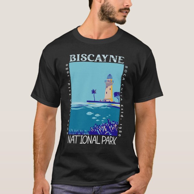 T-shirt Biscayne National Park Boca Chita Key désistée (Devant)