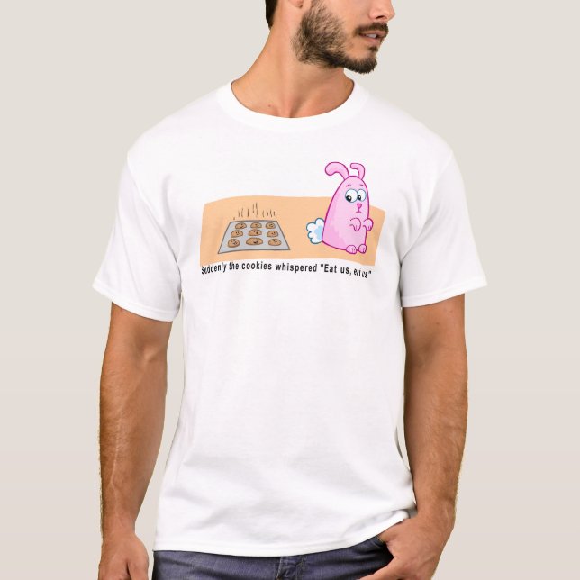 T-shirt Biscuits et lapin rose (Devant)