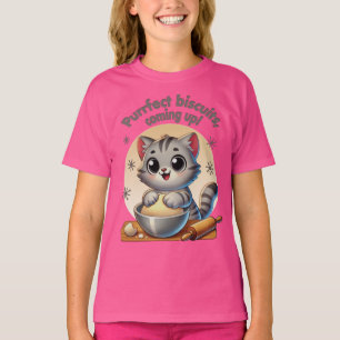 T-shirt "Biscuits fins, à venir" Kneading Cat