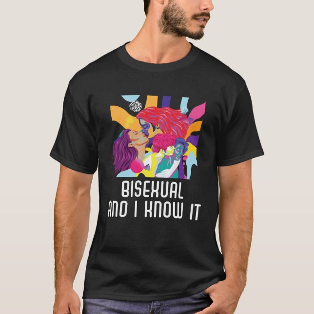T-shirt Bisexual And I Know It Rainbow Pride Bisexuality L (Devant)