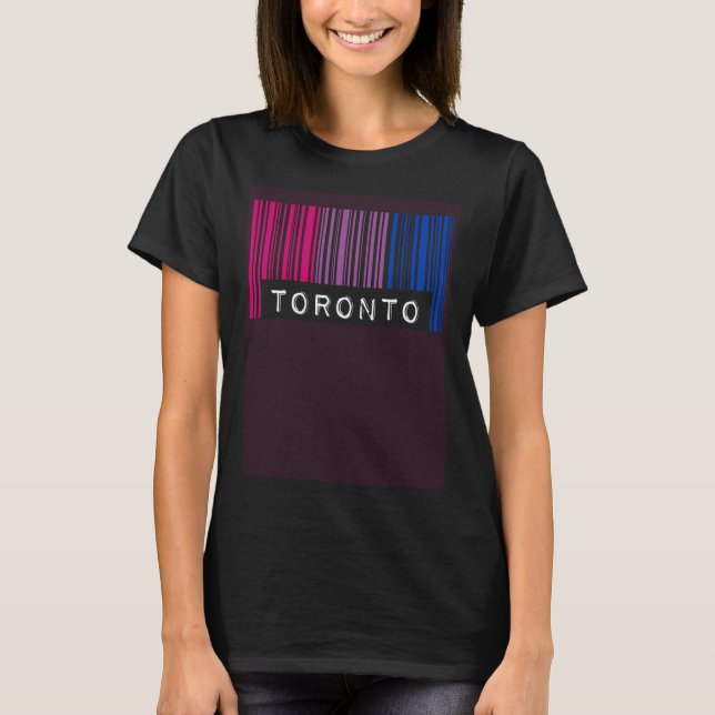 T-shirt Bisexual Barcode Pride Toronto Canada Queer Aesthe (Devant)