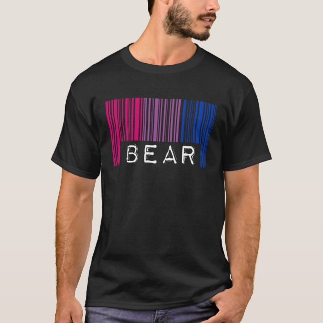 T-shirt Bisexual Bear Barcode Cute and Chubby Bisexual Pri (Devant)