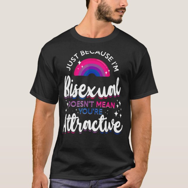 T-shirt Bisexual Bi Fierté Drapeau juste parce que je suis (Devant)