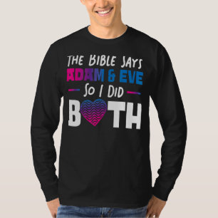 T-shirt Bisexual Bi Pride Drapeau Bible La Bible dit Adam 