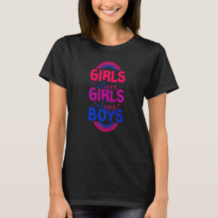 T-shirt Bisexual Bi Pride Drapeau Filles Amour Filles Aime