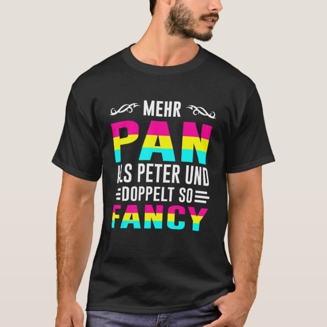 T-shirt Bisexual Gay Bi Lgbtq Plus Pan Que Peter & Twice (Devant)