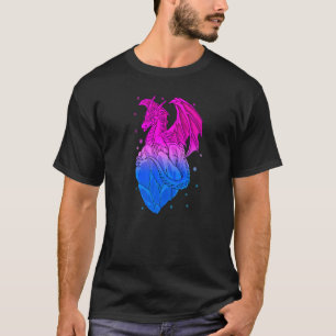 T-shirt Bisexual Ice Dragon Bi Pride Drapeau Couleurs Hive