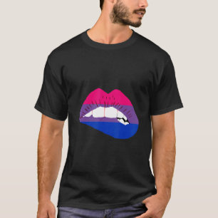 T-shirt Bisexual Lips Bi Pride Bisexual Flag LGBTQ Bisexua