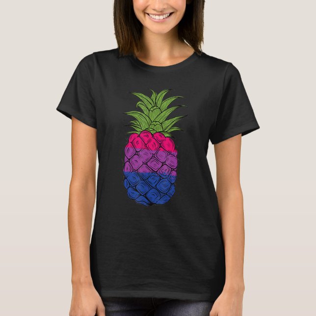 T-shirt Bisexual Pineapple Bi Pride LGBTQ Pineapple Pride (Devant)