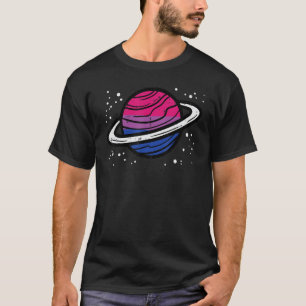 T-shirt Bisexual Planet Saturn Bi Pride Drapeau Lgbtq Homm