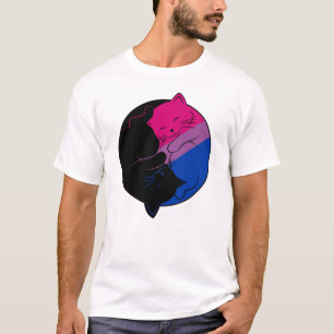 T-shirt Bisexual Pride Gay LGBT Mois Yin Yang Cats