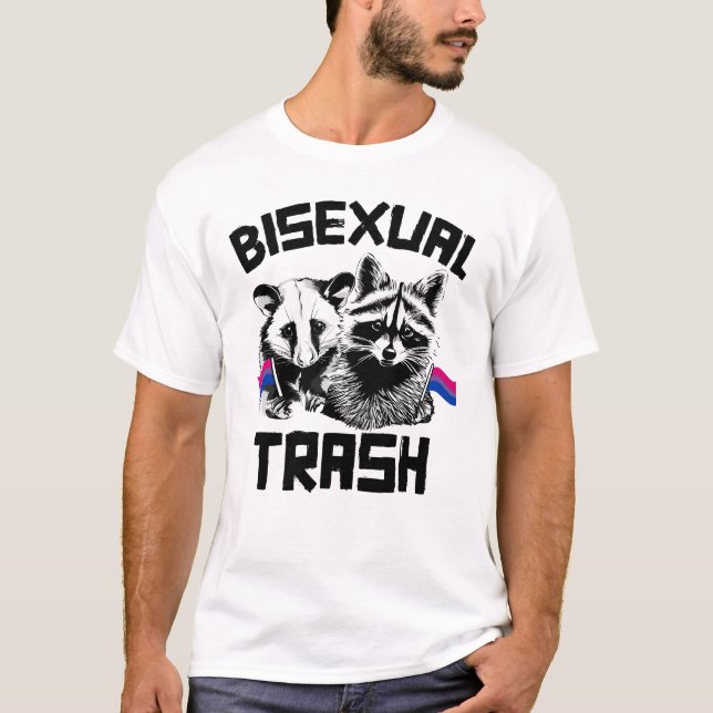 T-shirt Bisexual Trash Raccoon et Possum (Devant)