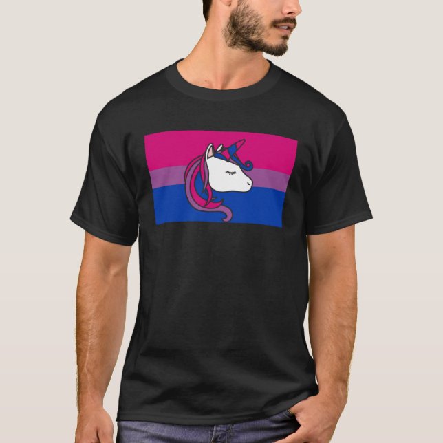 T-shirt Bisexual Unicorn Love Bisexual Pride Flag Aestheti (Devant)