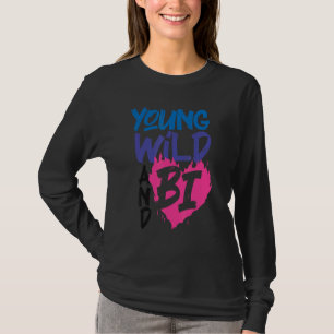 T-shirt Bisexuel Bi Pride Drapeau Young Wild Et Bi 1