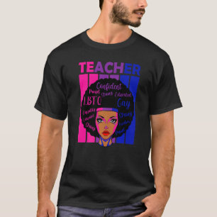 T-shirt Bisexuel Enseignant Lgbt Q Afro Femme Subtle Bi Pr