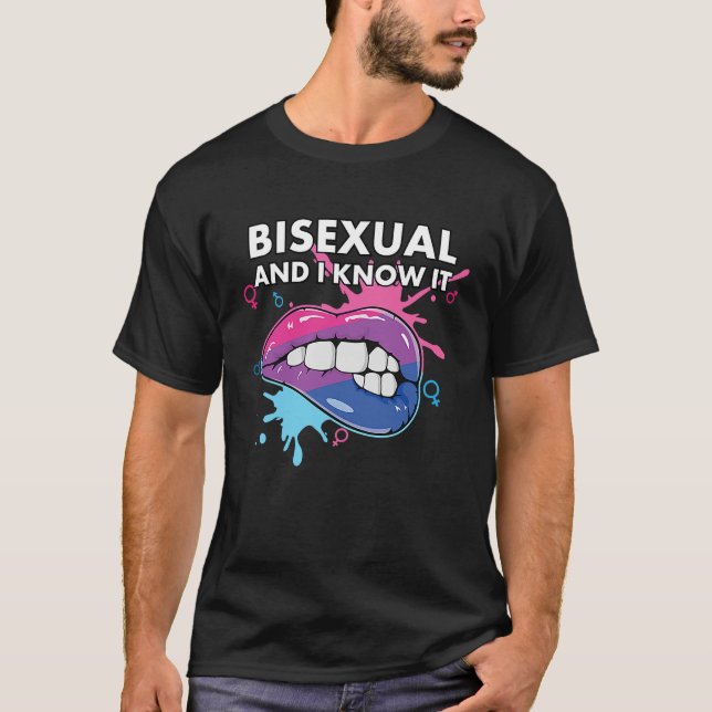 T-shirt Bisexuel Et Je Le Sais Rainbow Pride Bisexualité L (Devant)