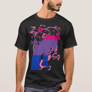 T-shirt Bisexuel Fox Flower Bi Pride Bisexualité LGBTQ Bis
