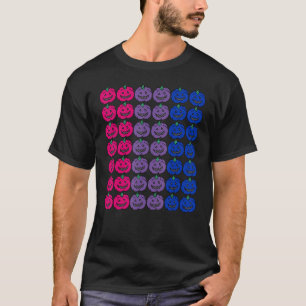 T-shirt Bisexuel Halloween Citrouille Lgbtq Pour Gay Bi Ha