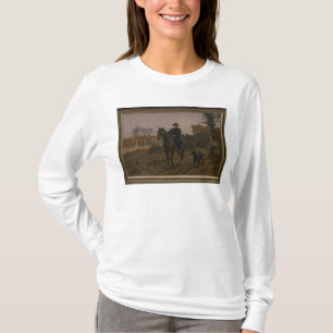 T-shirt Bismarck à cheval avec le chien