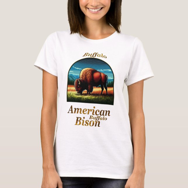 T-shirt Bison de Buffalo américain (Devant)