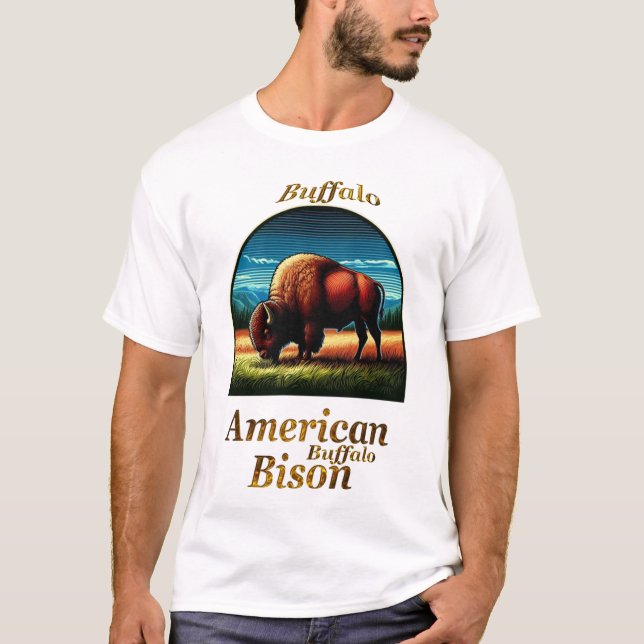 T-shirt Bison de Buffalo américain (Devant)