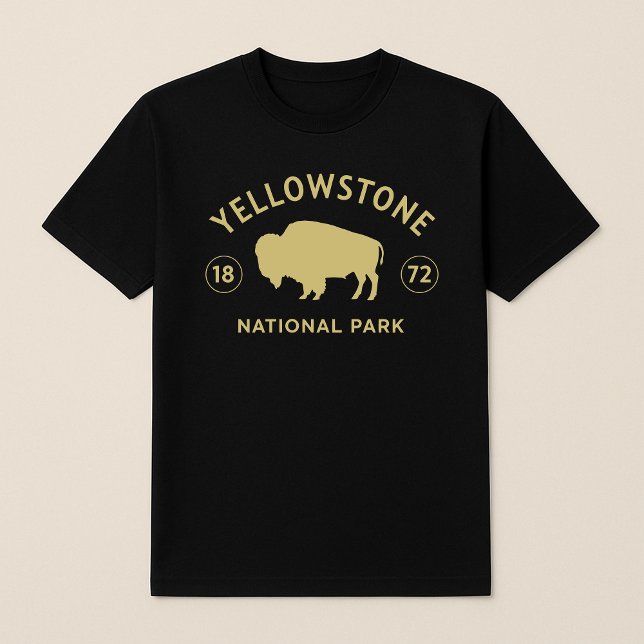 T-shirt Bison du parc national Yellowstone Fondée en 1872 (Créateur téléchargé)