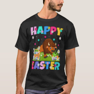 T-shirt Bison Joyeux Bison lapin de Pâques dimanche de Pâq