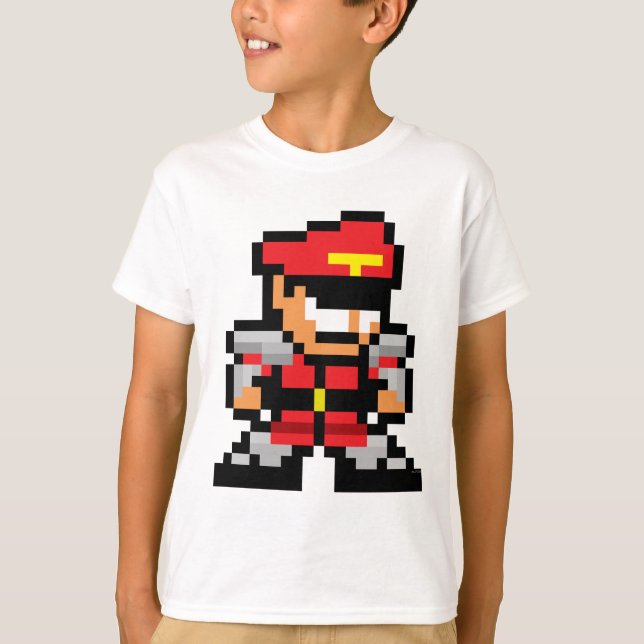 T-shirt Bison M. 8 Bits (Devant)