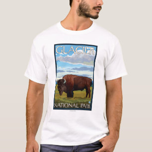 T-shirt Bison Scene - Glacier National Park, MT