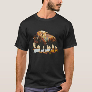 T-shirt Bison vache duveteuse du Parc national de Yellowst