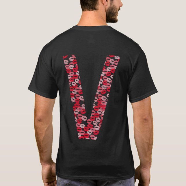 t-shirt Bisous Lettre V (Dos)