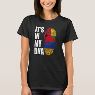 T-shirt Bissau Guinean And Armenian Mix DNA Flag Heritage
