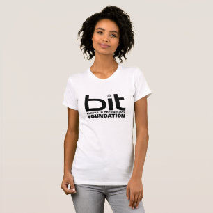 T-shirt BIT Foundation Femmes Noir sur blanc AA Tee