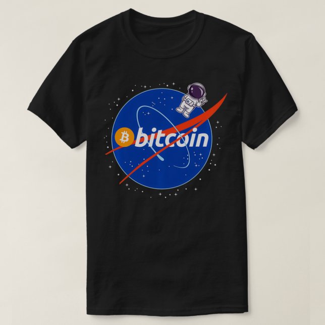 T-shirt Bitcoin à la lune Astronaut Crypto Cryptocurrc (Design devant)