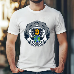 T-shirt Bitcoin à la Lune - Vision des astronautes
