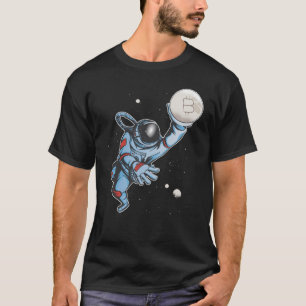 T-shirt Bitcoin à l'astronaute de lune