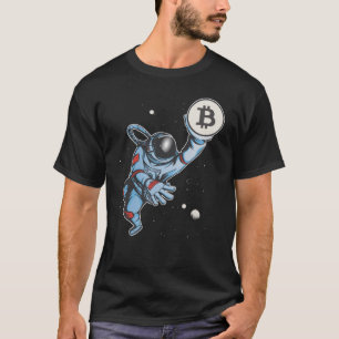 T-shirt Bitcoin à l'astronaute de lune
