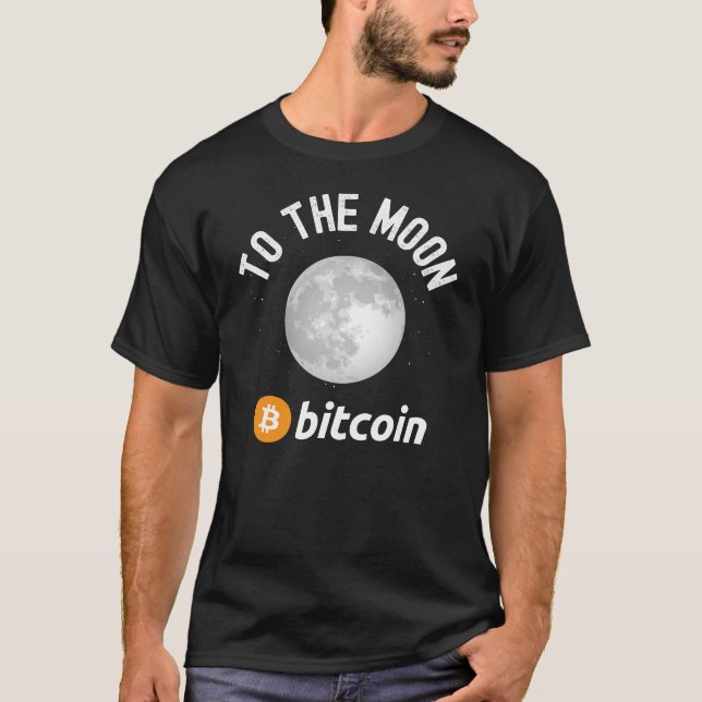 T-shirt Bitcoin à l'astronaute Lune BTC Crypto Trading I (Devant)