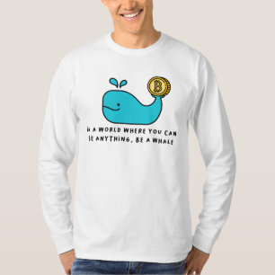 T-shirt Bitcoin Baleine drôle Crypto Investisseur Dessin d