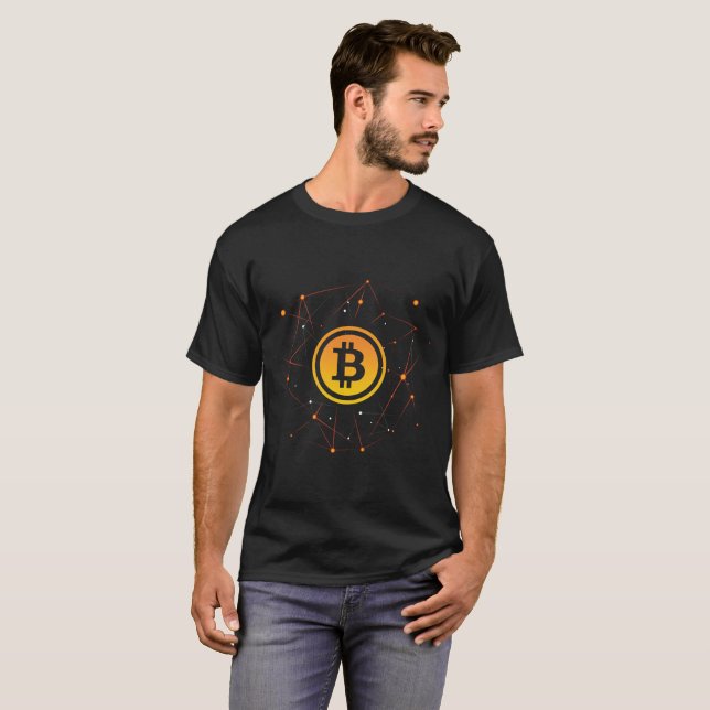 T-shirt Bitcoin Blockchain (Devant entier)