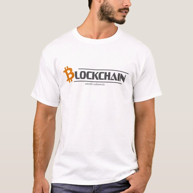 T-shirt Bitcoin Blockchain Satoshi Nakamoto Crypto (Devant)